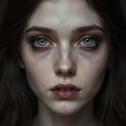 medium shot photo of an incredibly beautiful woman with amazing eyes from another place, DSLR 8K, biblical art, realism, incomprehensible detail, silent hill aesthetic, photorealistic, hyperrealism, Unreal Engine, lifelike, Razaras of deviantart