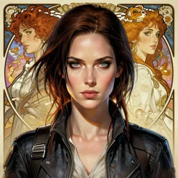 beautiful woman, ellen ripley, close portrait, anime!!, scifi, ultra detailed, symmetry, intricate, dynamic lighting, hyperrealism, digital art, digital painting, artstation, wlop, sharp focus, illustration, art by artgerm and greg rutkowski and alphonse mucha, 8 k