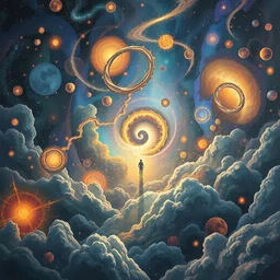 high intricate dreamy painting of the interconnected galaxies, full shot, neil gaiman, maria panfilova, andrea savchenko, mike kime, ludovic plouffe, qi shengluo, oliver cook, julian calle, eddie mendoza, trending on artstation