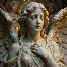 beautiful very extreme closeup portrait, weeping angels, weeping angels, weeping angels, weeping angels, angel of grief, stone statues, beautiful woman body, bloody tears, unreal engine, greg rutkowski, loish, rhads, beeple, tom bagshaw, alphonse mucha, global illumination, detailed and intricate environment