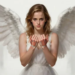 emma watson as a heavenly angel, anatomy, only two hands, highly detailed, digital painting, artstation, concept art, smooth, sharp focus, illustration, unreal engine 5, 8 k, art by art by artgerm and greg rutkowski and edgar maxence