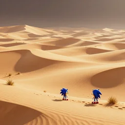sonic 2d videogame ,desert zone