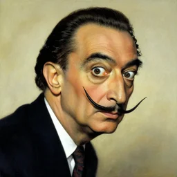 portrait of Salvador Dali in the style of Eugene de Blaas