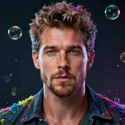 hyperrealistic dslr film still of michael buble disguised as colorful ( bubbles ), stunning 8 k octane comprehensive 3 d render, inspired by istvan sandorfi & greg rutkowski & unreal engine, perfect symmetry, dim volumetric cinematic lighting, extremely hyper - detailed, incredibly real lifelike attributes & flesh texture, intricate, masterpiece, artstation, stunning