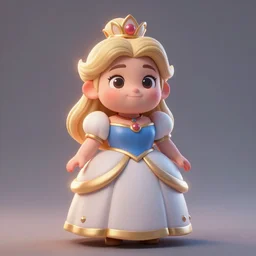 super cute princess 3D concept by EYMBEEYO and Gediminas Pranckevicius, foggy, glowing effect, rule of thirds, chubby, face realistic, Game Art, Zenith angle, hyper detailed, no background, Character Modeling, cartoon, cinematic, raytrace, Trend on artstation, C4D