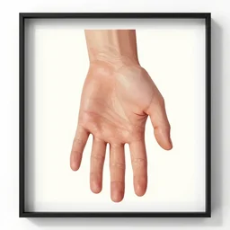 a hand without fingers, medical art print