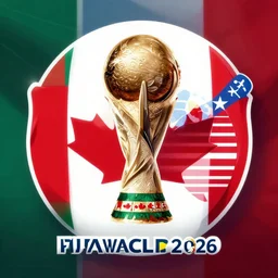 fifa world cup 2 0 2 6 in canada, mexico and usa, logo concept, hyperdetailed, artstation, cgsociety, 8 k