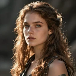 female portrait, post - apocalyptic.