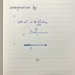 hand written solution, using integration by parts
