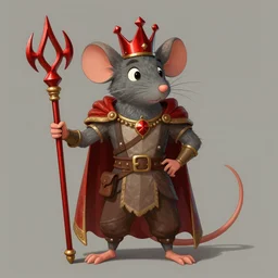adventurer ( ( ( ( ( anthropomorphic fantasy mouse king. muted colors. ) ) ) ) ) by jean baptiste monge!!!!!!!!!!!!!!!!!!!!!!!!! chrome red