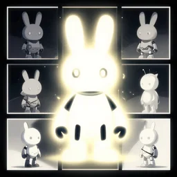 rabbit robot metabots medabots medarotto medarot robot minimalist comics, behance hd by jesper ejsing, by rhads, makoto shinkai and lois van baarle, ilya kuvshinov, rossdraws global illumination ray tracing hdr radiating a glowing aura