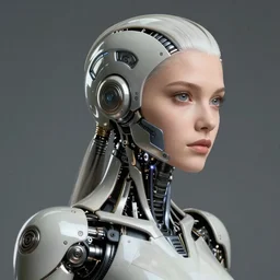 half - body - portrait of a mechanical cyberpunk female android, intricate, elegant, super highly detailed, professional digital painting, artstation, concept art, smooth, sharp focus, unreal engine 5, photorealism, hd, 8 k, beautiful, cinematic, art by artgerm and greg rutkowski and alphonse mucha and loish and wlop