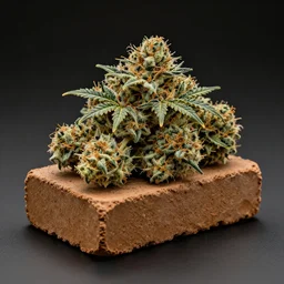 a brick of cannabis marijuana, beautiful, octane render, nug pic, ray tracing, 8 k, unreal engine 5