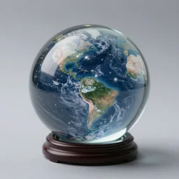 glass orb with a universe inside