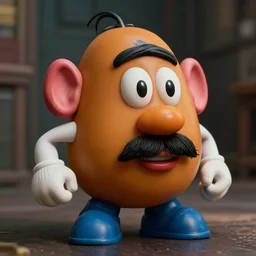 mr potato head time bomb, in the cinematic style of diehard, tense
