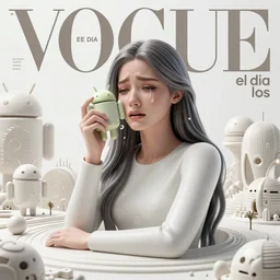 crying! android! woman, octane render, fantasy, concept art, pose, photorealistic, cover shot, intricate detailed environment. vogue, ( ( ( el dia los muertos ) ) ), 8 k, hd. by terry o'neill and artgerm and wlop and loish and kuciara and rutkowski and mucha