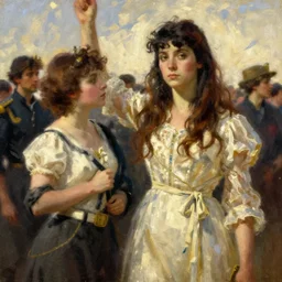 russian revolution painting sargent leyendecker epic artistic masterpiece detailed realistic sunlight elegant