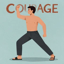 illustration of Courage, by Victo Ngai and James Gilleard