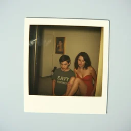 a polaroid photo of an unsettling and uncomfortable scene