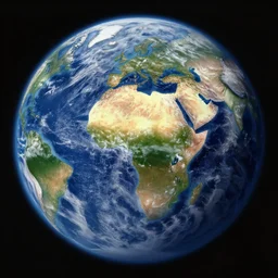 illustration of Earth from space, realistic painting, classical painting, high definition, digital art, matte painting, very detailed, realistic”