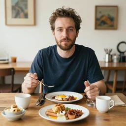 breakfast with the artist : self portrait by bevan adelaides
