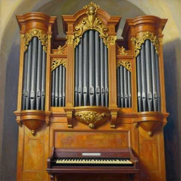 painting of a beautiful rendition of the a grand ornate pipe organ, illustration, artistic, colorful, hyper detailed, in the style of alan lee and john howe,