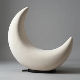 product photo of a crescent moon armchair
