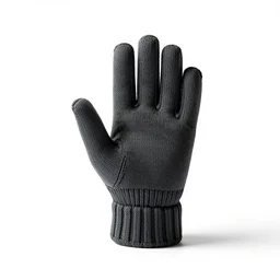 obsidian mittens, photorealistic, isolated on a pure white background, centered, entire object in frame, sharp focus, soft studio lighting