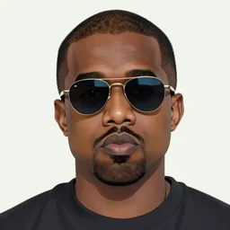 portrait of kanye west, reflecton in sunglasses, cell - shaded by yoichi hatakenaka, masamune shirow, josan gonzales and dan mumford, ayami kojima, takato yamamoto, barclay shaw, karol bak, yukito kishiro