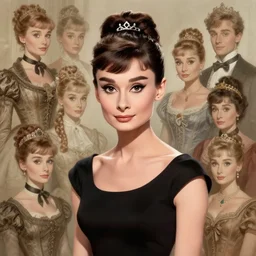 audrey hepburn in an epic victorian novel, various backgrounds, intricate, elegant, highly detailed, digital painting, artstation, matte, illustration, art by artgerm, greg rutkowski, loish, rhads, ferdinand knab, makoto shinkai, lois van baarle, ilya kuvshinov, rossdraws, tom bagshaw