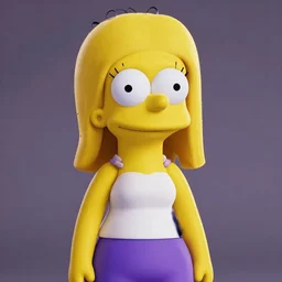stunning award winning hyperrealistic hdr 8 k highly detailed portrait photo of lisa simpson as a real human