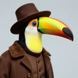 detective with head of a toucan