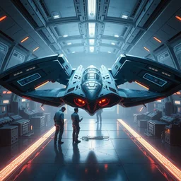 ( cyberpunk 2 0 7 7, bladerunner 2 0 4 9 ) amazing clear background, scientists creating an artificial alien highly detailed futuristic biomechanical thick smooth quad wing combat spaceship inside spaceship lab, 8 k, photographic, octane render, photorealistic, by stephen martiniere, artgerm, greg rutkowski, brian sum, in the movie by ridley scott