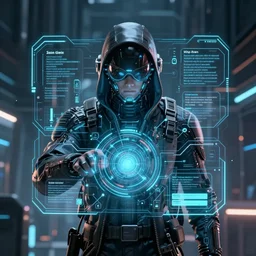 a cyberpunk netrunner using a glowing interface, centered in the frame, cyberpunk concept art by Jean Giraud and wlop and artgerm and josan gonzales, digital art, highly detailed, intricate, sci-fi, sharp focus, Trending on Artstation HQ, deviantart, 4K UHD image