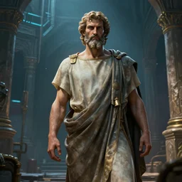 the apostle paul imprisoned in rome with his friend cilas, style artstation, style greg rutkowsk, octane render, unreal engine 6, epic game graphics, fantasy, ciberpunk, conceptual art, ray tracing