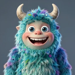 Potrait of a Happy Monster Boy, art by Manuel Sanjulian and Keith Parkinson and Boris Vallejo, Hyperrealism--width 768
