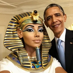 selfie of cleopatra with obama