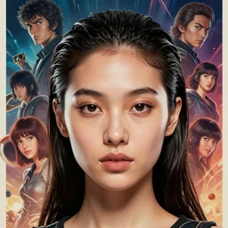 afrofuturism woman with a cute - fine - face, pretty face, oil slick hair, realistic shaded perfect face, extremely fine details, by realistic shaded lighting, dynamic background, poster by ilya kuvshinov katsuhiro otomo, magali villeneuve, artgerm, jeremy lipkin and michael garmash and rob rey, and silvain sarrailh
