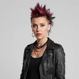 Portrait of Millie Bobby Brown punk, octane render