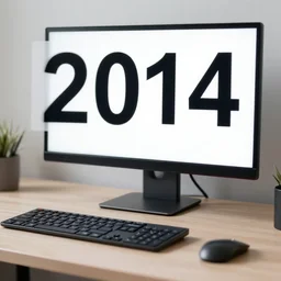photo of a computer on a desk ( 2 0 1 4 ). realistic, highly - detailed, award - winning, sharp focus