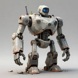 scrapped broken grime dirty robot decaying trending in artstation 4 k 8 k hd high detail smooth