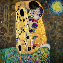 Rebirth by Karol Bak, Jean Deville, Gustav Klimt, and Vincent Van Gogh, majestic portrait of a sacred serpent, Surreality, radiant halo, shed iridescent snakeskin, otherworldly, fractal structures, celestial, arcane, ornate gilded medieval icon, third eye, spirals