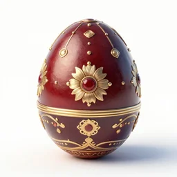 faberge egg, 3D render, white background