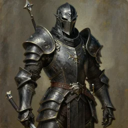 closeup portrait of an dark armored adjudicator, fantasy, beksinski, jodhpurs greg manchess painting by sargent and leyendecker, studio ghibli asymmetrical intricate elegant illustration hearthstone, by greg rutkowski by greg tocchini by james gilleard