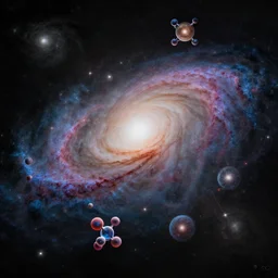 maco photography reveals galaxies and molecules are modeled in the same systems of gravity