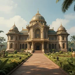 a mansion in the middle of wakanda, daylight, cinematic lighting, cinematic perspective, by weta digital, by weta fx