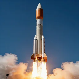 apollo rocket taking off into space, 4 k highly detailed