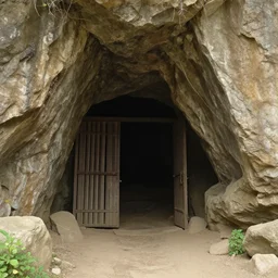 entrance into a cave, artstation