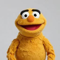 studio portrait still of muppet!!!!! bucky barnes!!!!!! as a muppet muppet as a muppet, 8 k, studio lighting, key light,