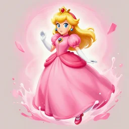 princess peach, pink, splash aura in motion, floating pieces, painted art by tsuyoshi nagano, greg rutkowski, artgerm, alphonse mucha, spike painting